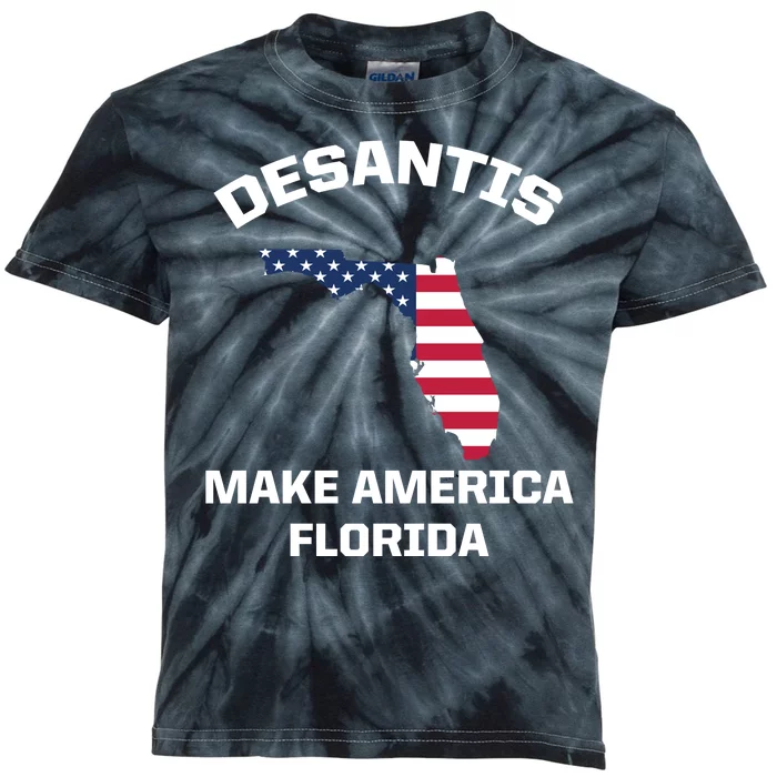 Desantis Make America Florida USA Kids Tie-Dye T-Shirt