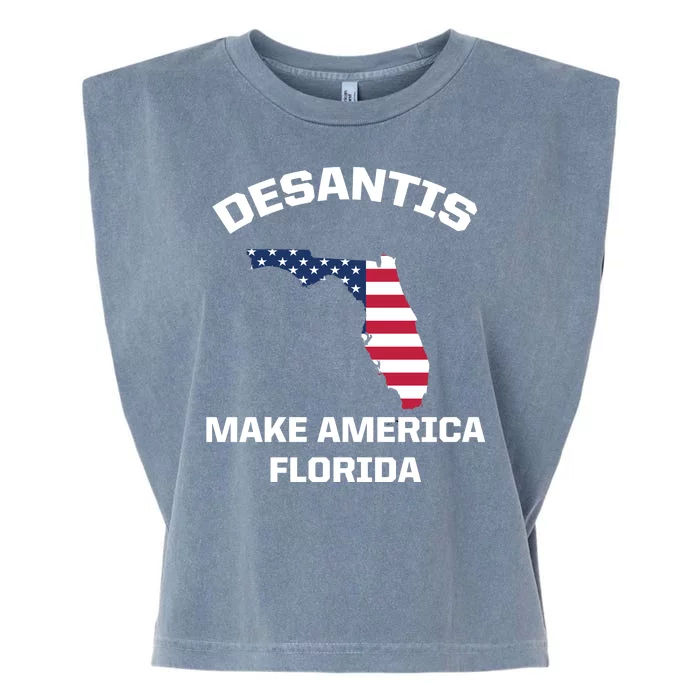 Desantis Make America Florida USA Garment-Dyed Women's Muscle Tee