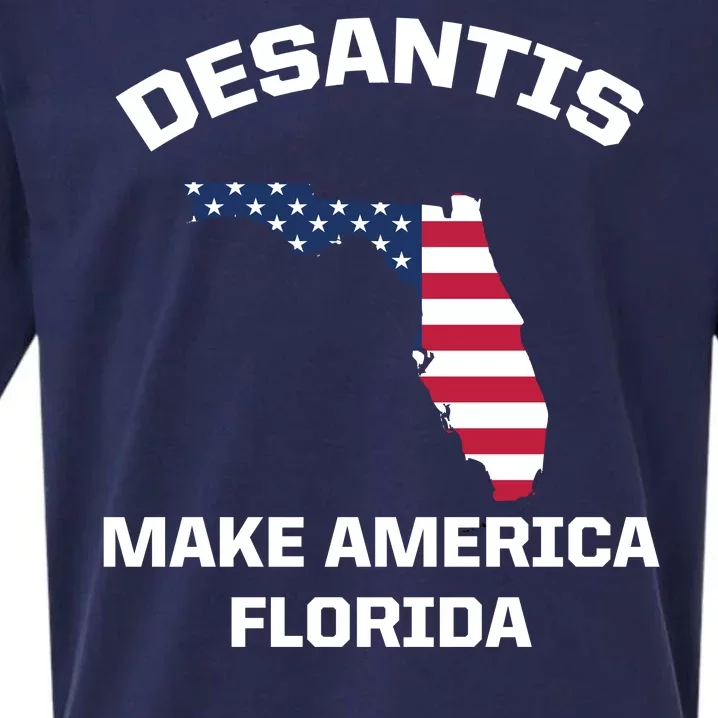 Desantis Make America Florida USA Sueded Cloud Jersey T-Shirt