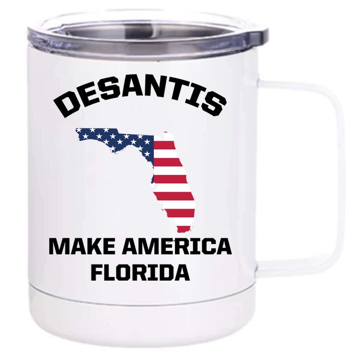 Desantis Make America Florida USA Front & Back 12oz Stainless Steel Tumbler Cup