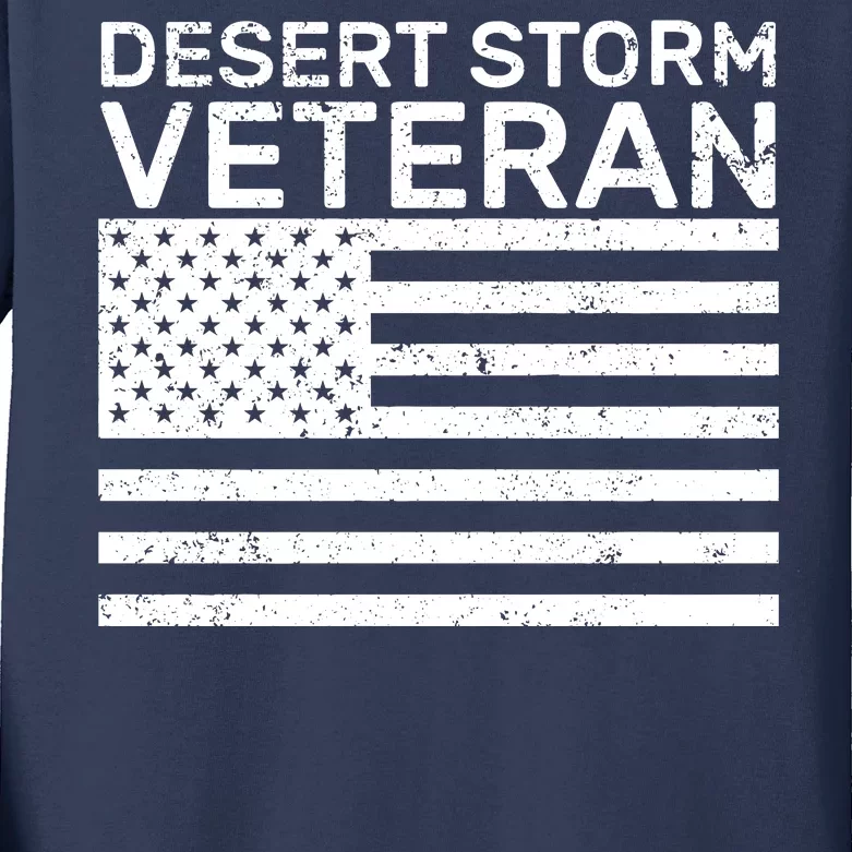 Desert Storm Veteran Kids Long Sleeve Shirt