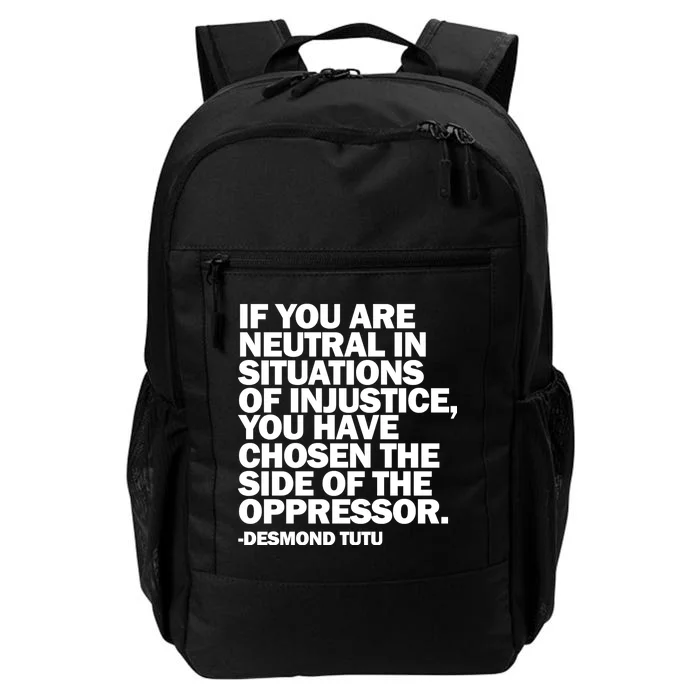 Desmond Tutu Justice Quote Daily Commute Backpack