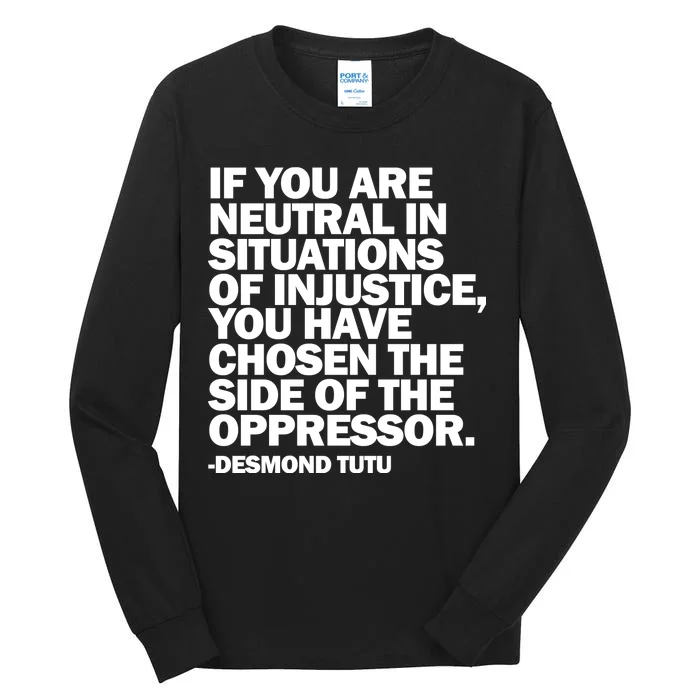 Desmond Tutu Justice Quote Tall Long Sleeve T-Shirt