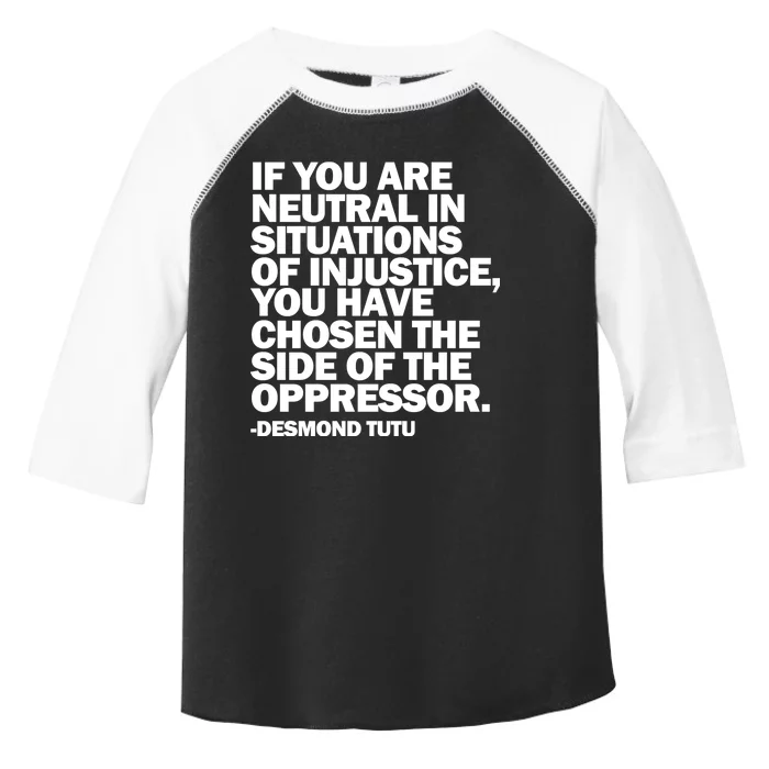 Desmond Tutu Justice Quote Toddler Fine Jersey T-Shirt