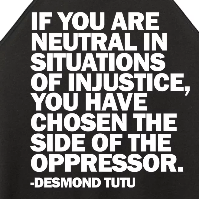 Desmond Tutu Justice Quote Women’s Perfect Tri Rocker Tank