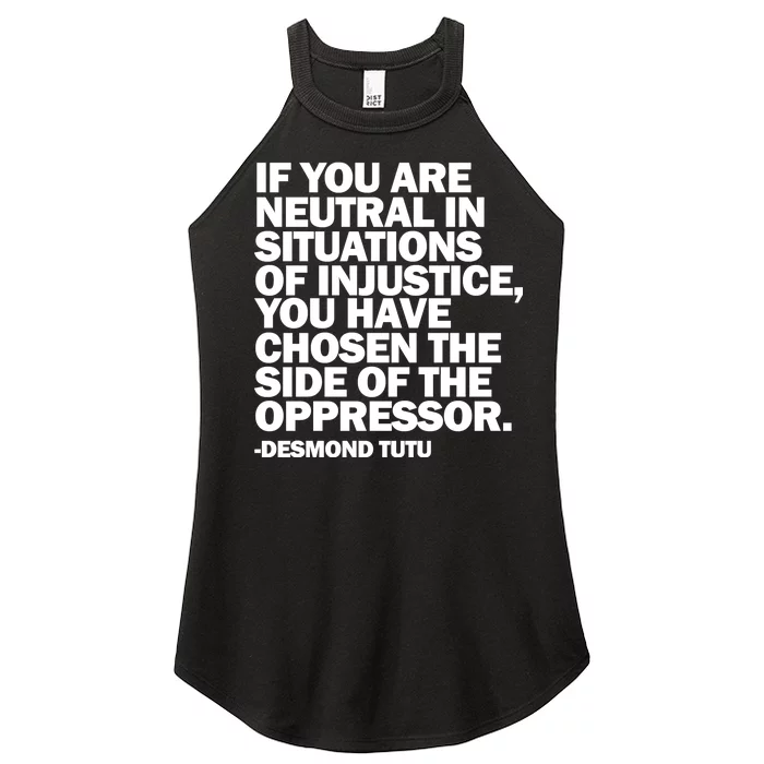 Desmond Tutu Justice Quote Women’s Perfect Tri Rocker Tank