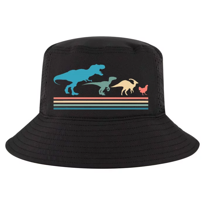 Dinosaur Evolution Trex Velociraptor Chicken Cool Comfort Performance Bucket Hat