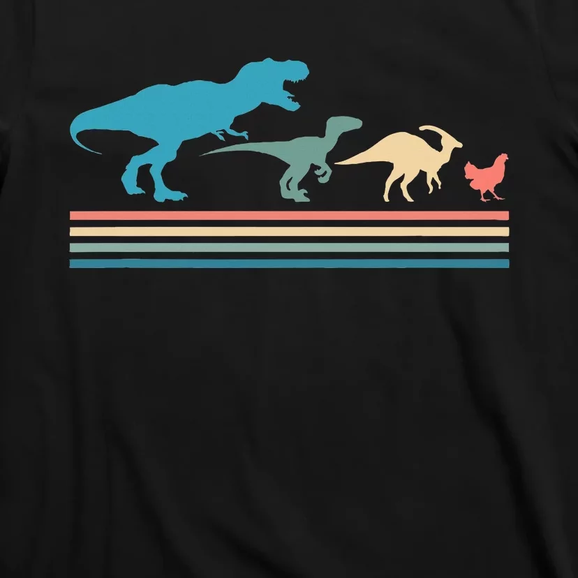 Dinosaur Evolution Trex Velociraptor Chicken T-Shirt