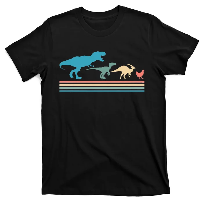 Dinosaur Evolution Trex Velociraptor Chicken T-Shirt