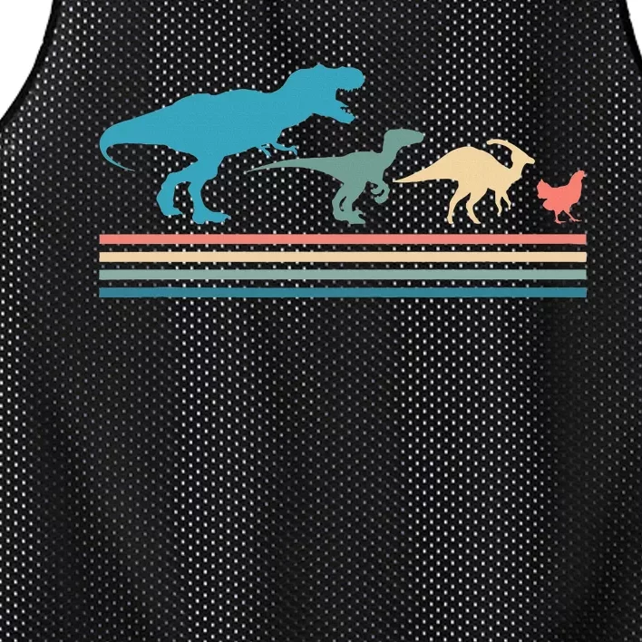 Dinosaur Evolution Trex Velociraptor Chicken Mesh Reversible Basketball Jersey Tank