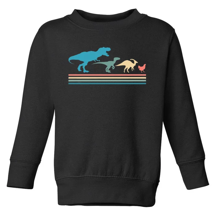 Dinosaur Evolution Trex Velociraptor Chicken Toddler Sweatshirt