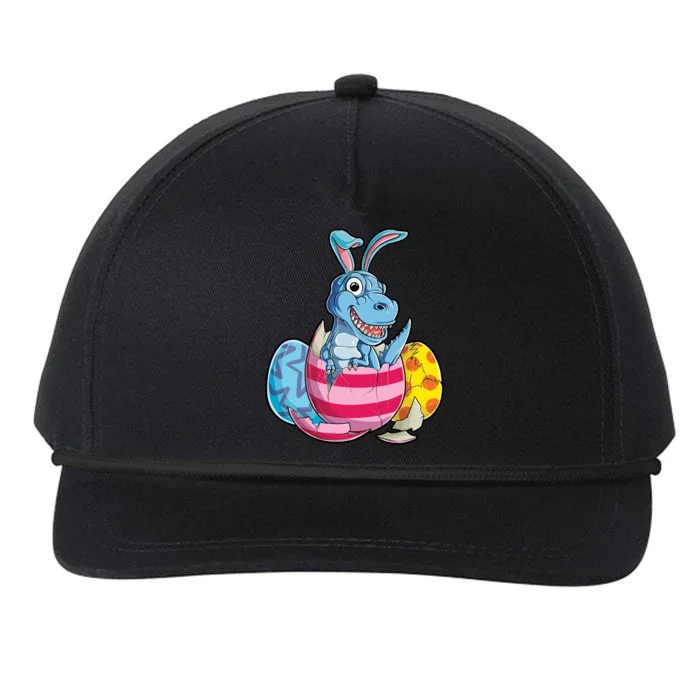 Dinosaur Easter T Rex Eggs Funny Bunny Ears Gift Snapback Five-Panel Rope Hat