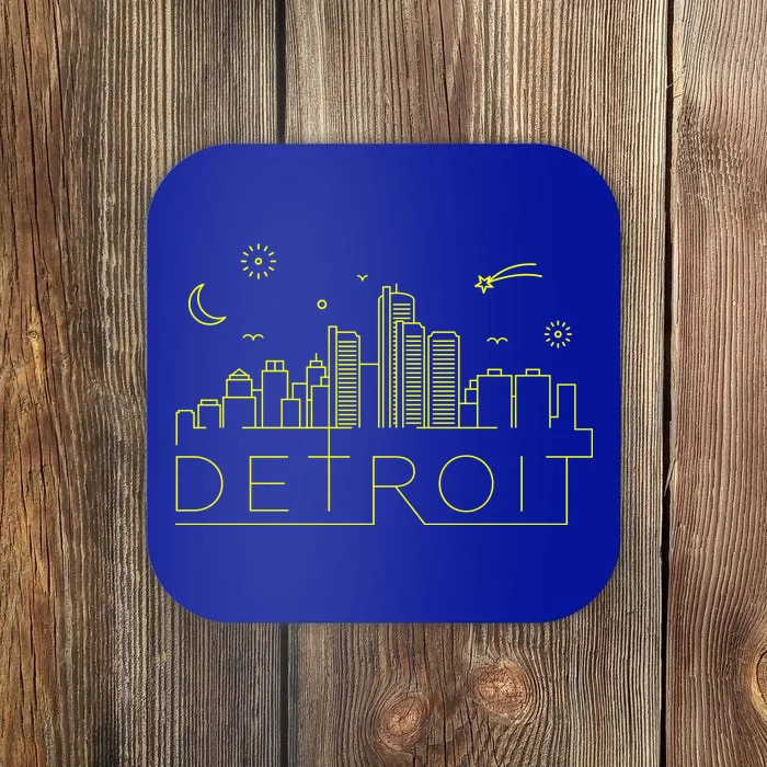 Detroit City Silhouette Coaster