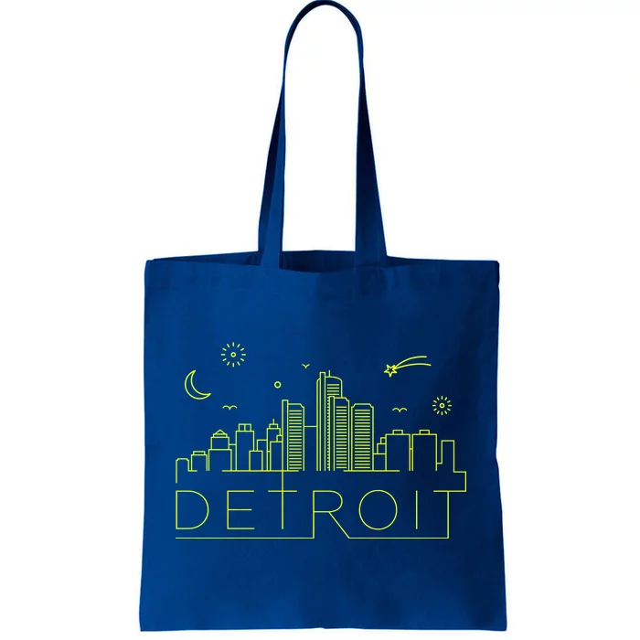 Detroit City Silhouette Tote Bag