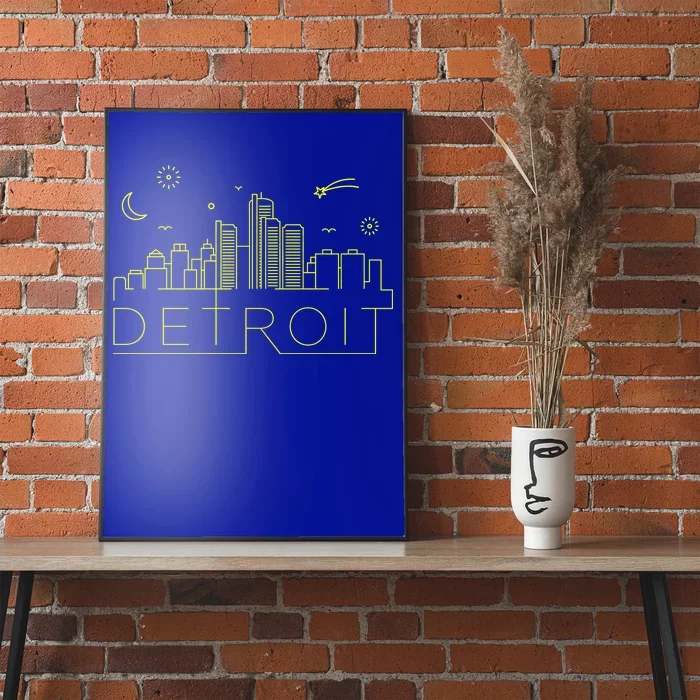 Detroit City Silhouette Poster