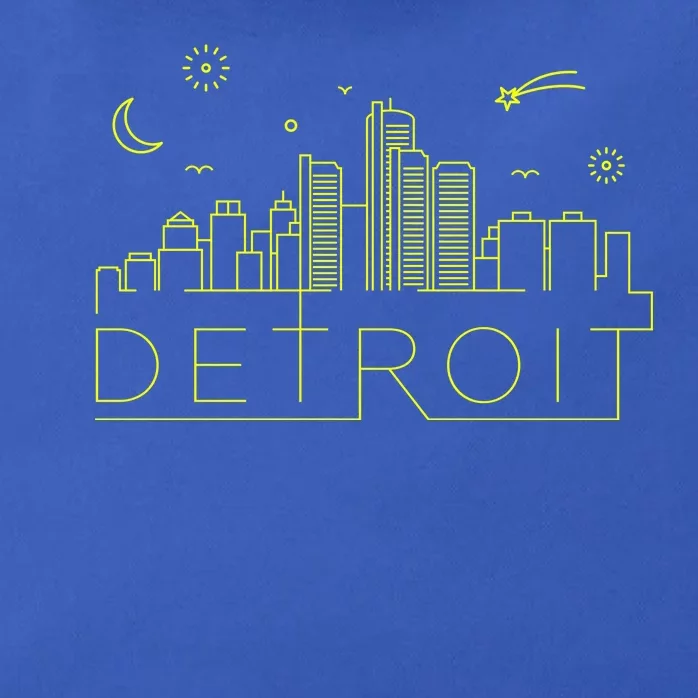 Detroit City Silhouette Zip Tote Bag