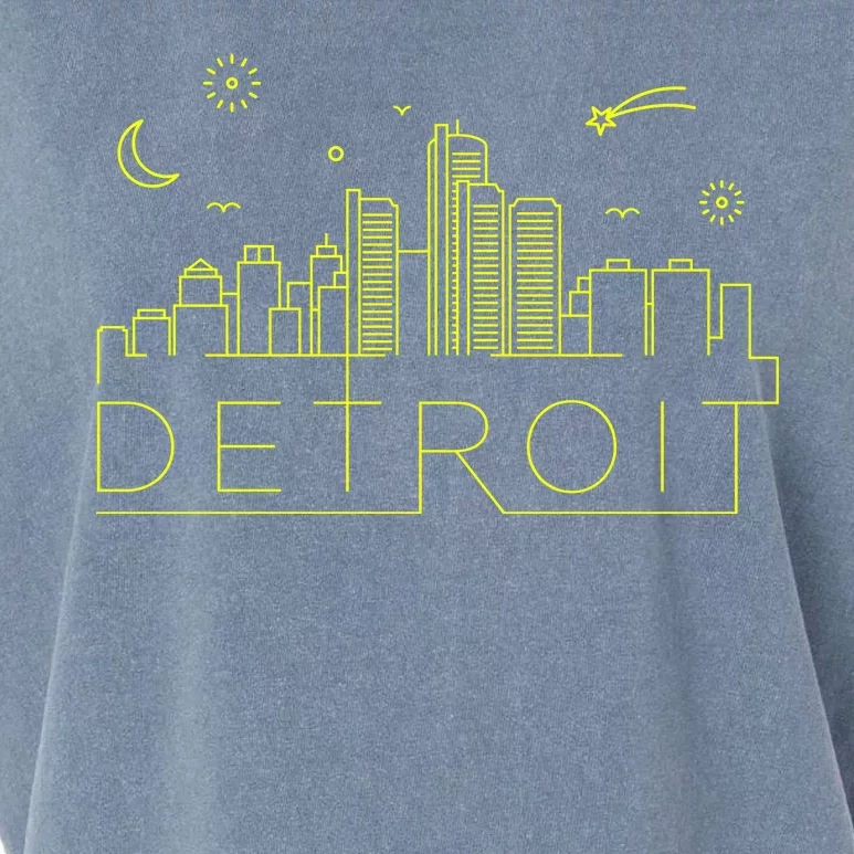 Detroit City Silhouette Garment-Dyed Women's Muscle Tee