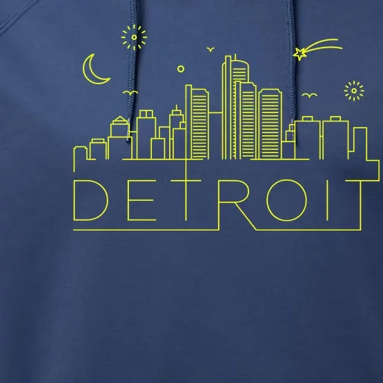 Detroit City Silhouette Performance Fleece Hoodie