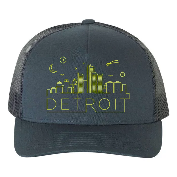 Detroit City Silhouette Yupoong Adult 5-Panel Trucker Hat