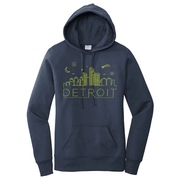 Detroit City Silhouette Women's Pullover Hoodie