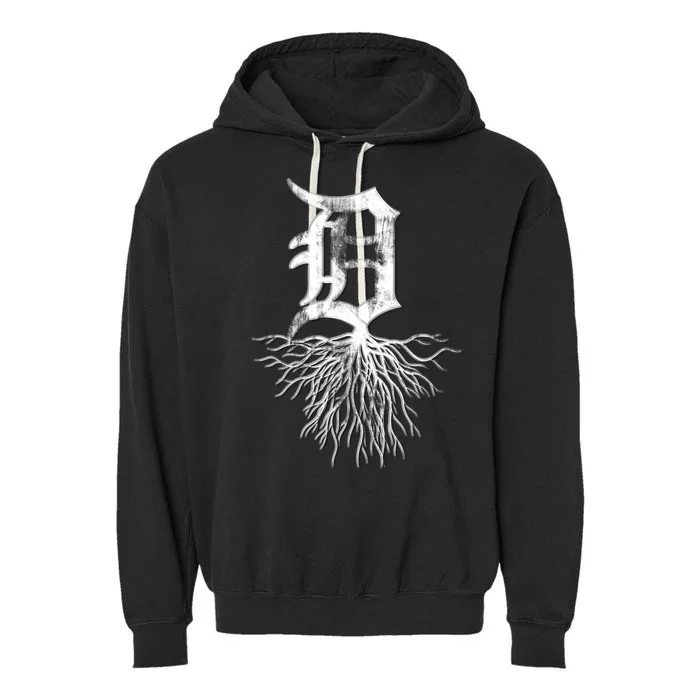 Detroit D Roots Michigan Born Rooted Garment-Dyed Fleece Hoodie