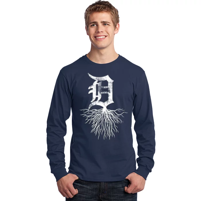 Detroit D Roots Michigan Born Rooted Long Sleeve Shirt