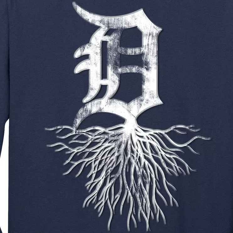 Detroit D Roots Michigan Born Rooted Long Sleeve Shirt