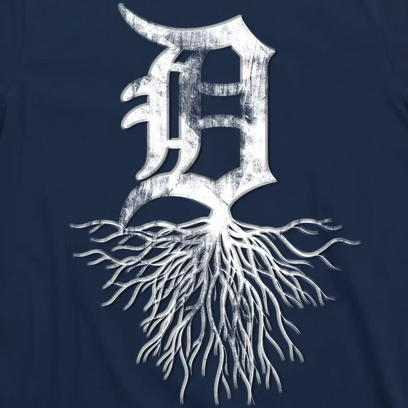 Detroit D Roots Michigan Born Rooted T-Shirt