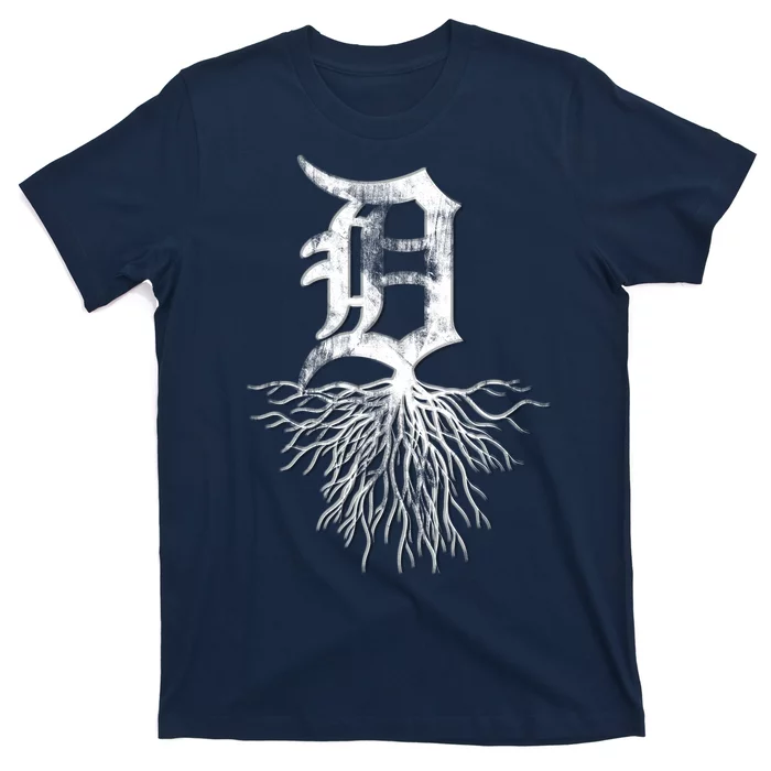 Detroit D Roots Michigan Born Rooted T-Shirt