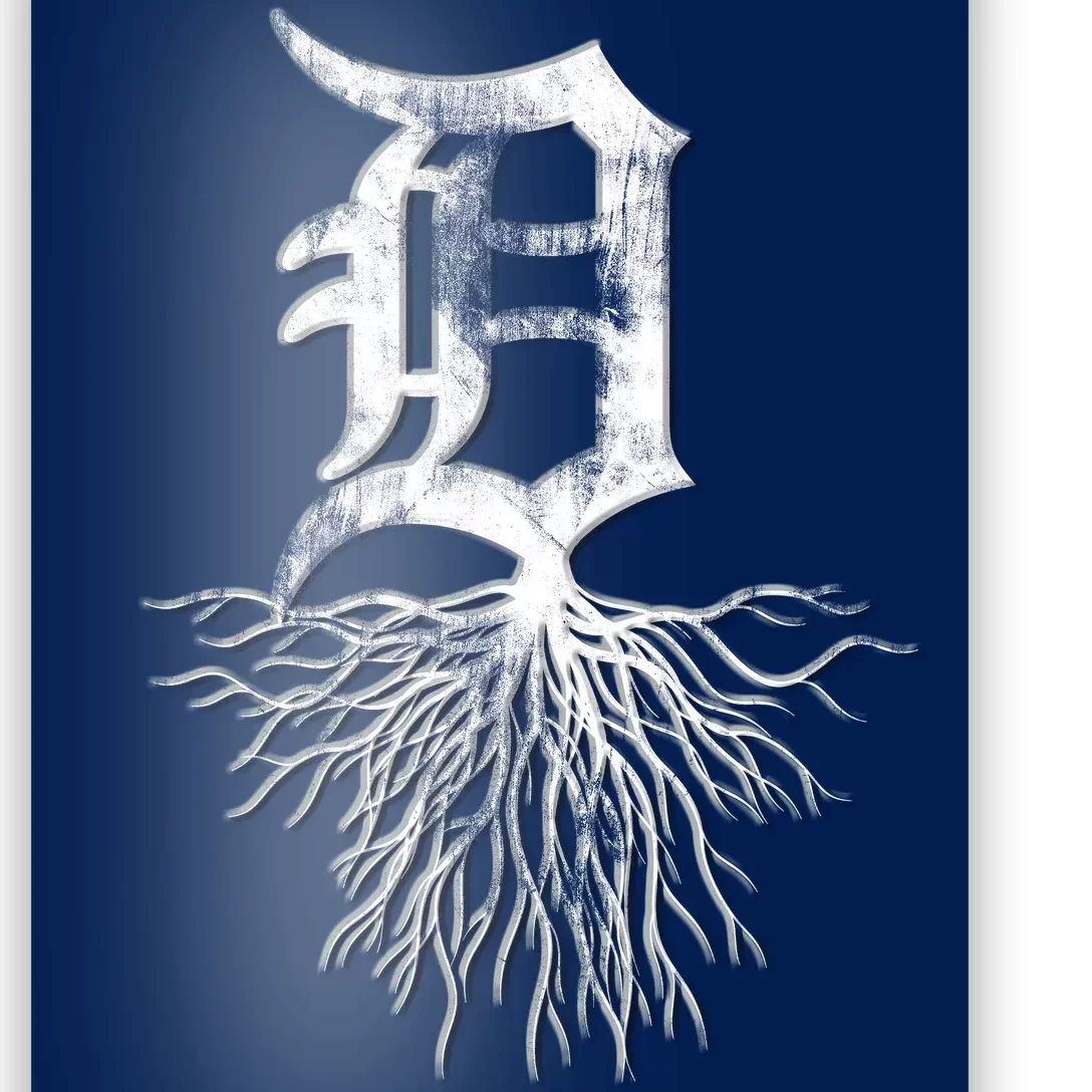 Detroit D Roots Michigan Born Rooted Poster