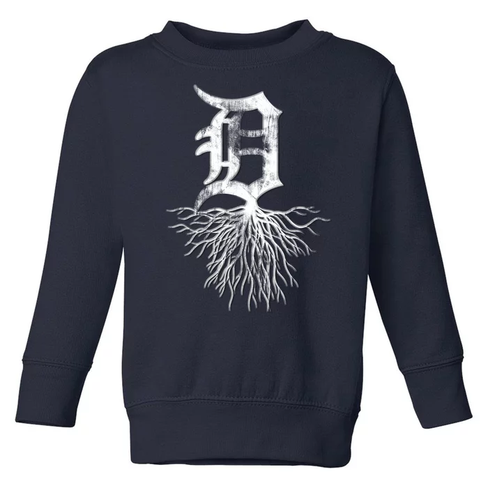 Detroit D Roots Michigan Born Rooted Toddler Sweatshirt