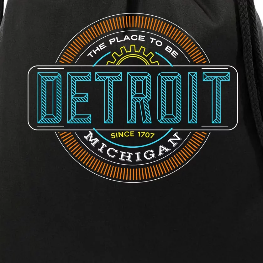 Detroit Emblem Since 1707 Drawstring Bag