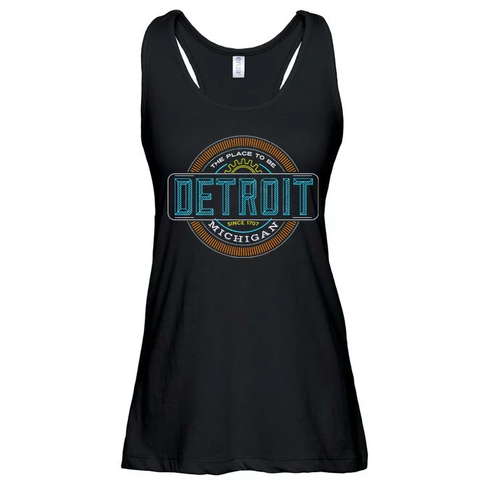 Detroit Emblem Since 1707 Ladies Essential Flowy Tank