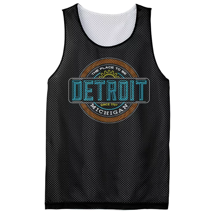 Detroit Emblem Since 1707 Mesh Reversible Basketball Jersey Tank