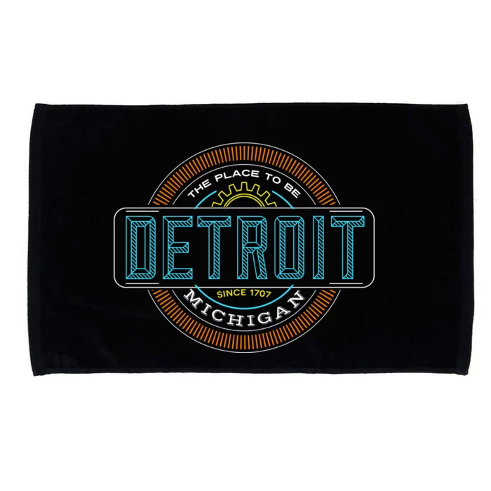 Detroit Emblem Since 1707 Microfiber Hand Towel