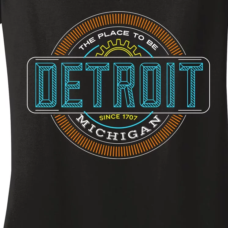 Detroit Emblem Since 1707 Women's V-Neck T-Shirt