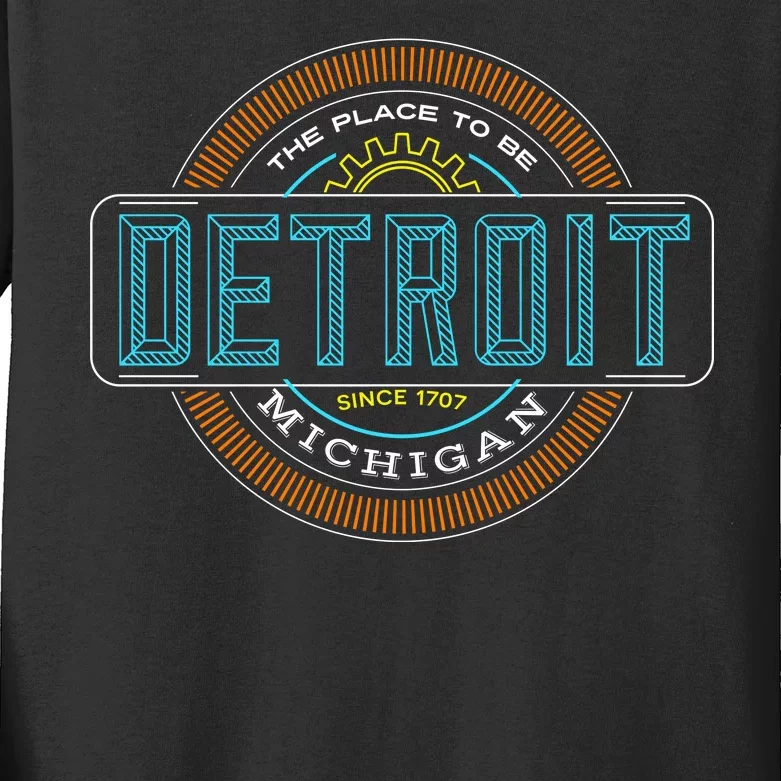 Detroit Emblem Since 1707 Kids Long Sleeve Shirt