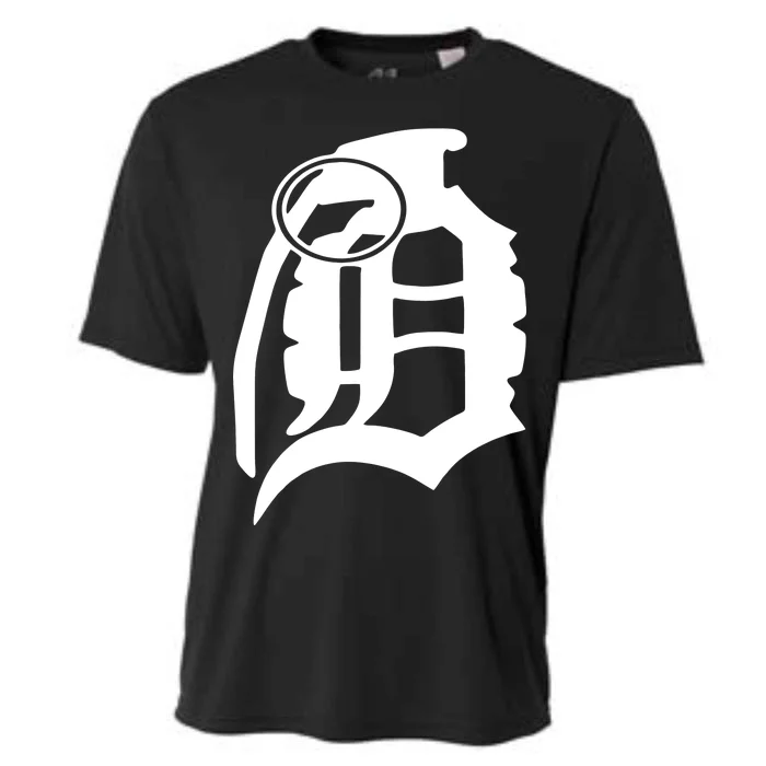 Detroit English D Grenade Michigan Logo Cooling Performance Crew T-Shirt