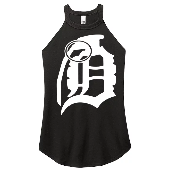 Detroit English D Grenade Michigan Logo Women’s Perfect Tri Rocker Tank