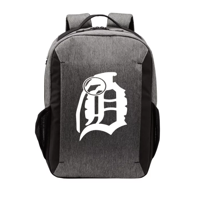 Detroit English D Grenade Michigan Logo Vector Backpack