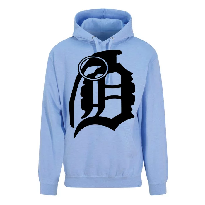 Detroit English D Grenade Michigan Logo Unisex Surf Hoodie