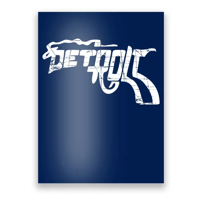 Detroit Gun n Smoke Revolver Poster