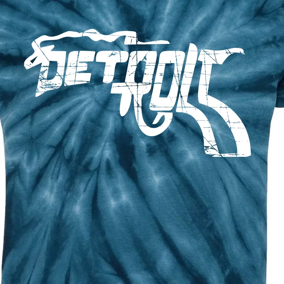 Detroit Gun n Smoke Revolver Kids Tie-Dye T-Shirt