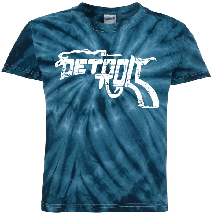 Detroit Gun n Smoke Revolver Kids Tie-Dye T-Shirt