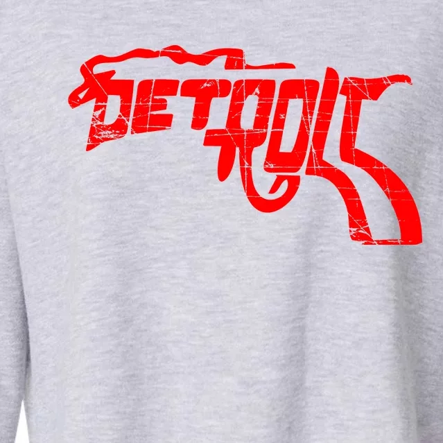 Detroit Gun n Smoke Revolver Cropped Pullover Crew