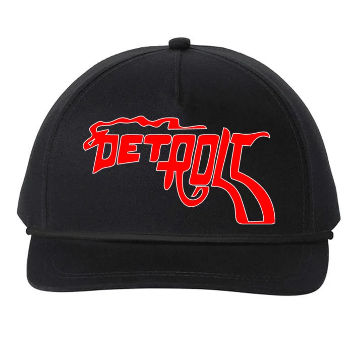 Detroit Gun Smoke Revolver Snapback Five-Panel Rope Hat