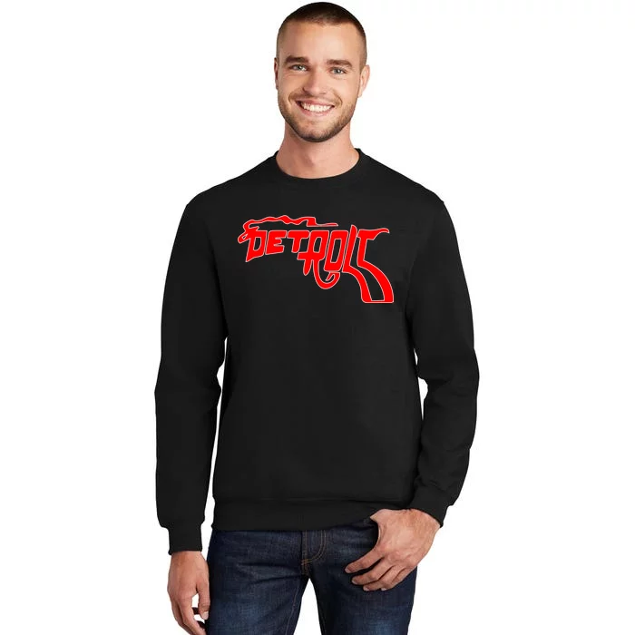 Detroit Gun Smoke Revolver Tall Sweatshirt