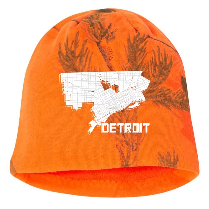 Detroit Illustration Map Kati - Camo Knit Beanie