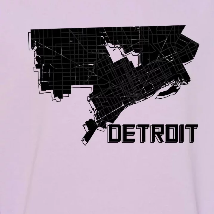 Detroit Illustration Map Garment-Dyed Sweatshirt