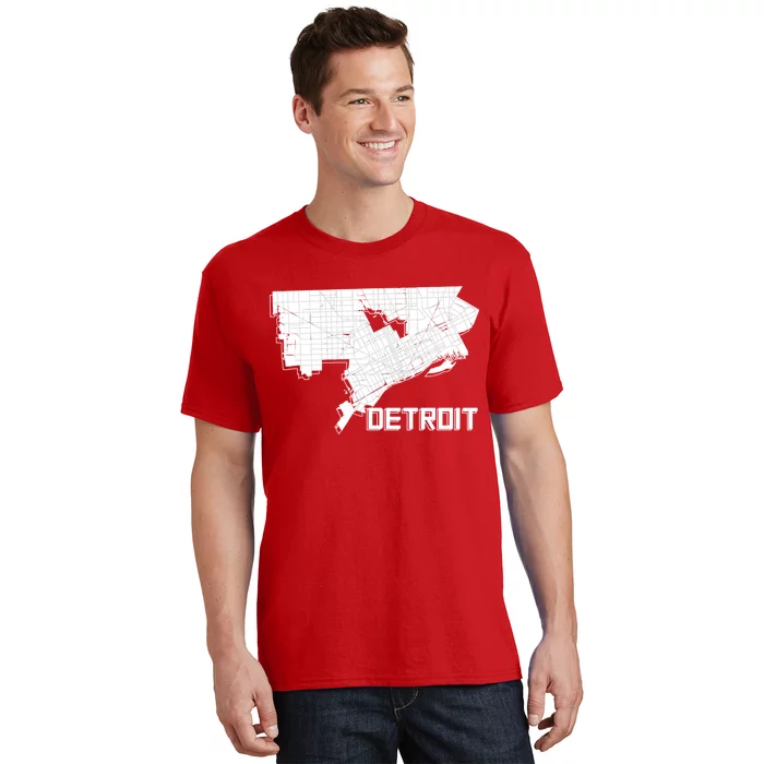 Detroit Illustration Map T-Shirt